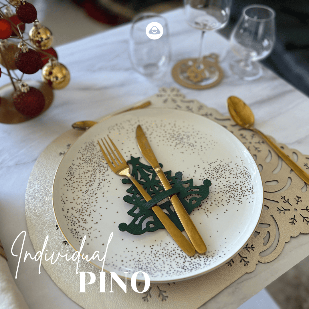 Individual Doble Faz - Navidad Modelo Pino