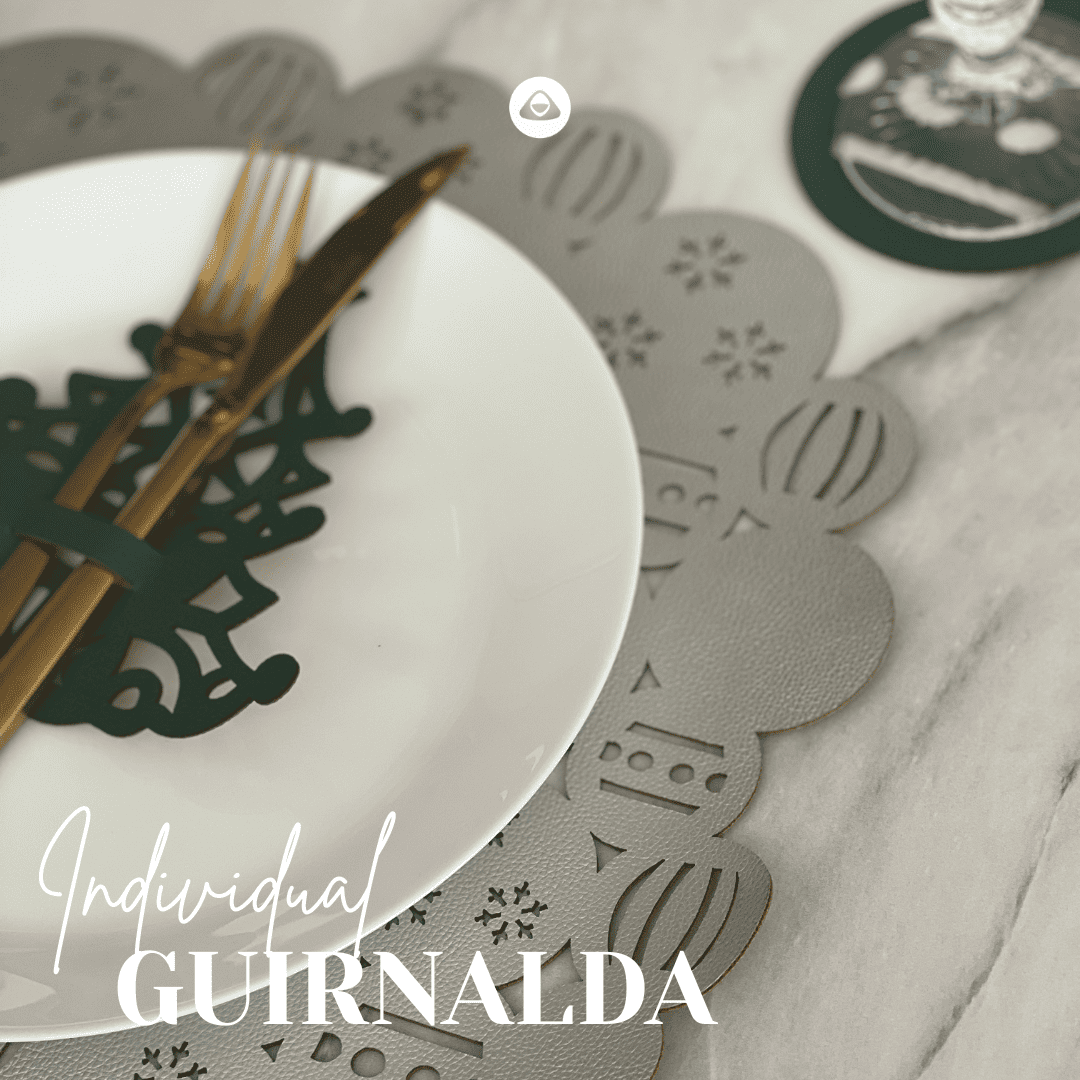 Individual Doble Faz - Navidad Modelo Guirnalda
