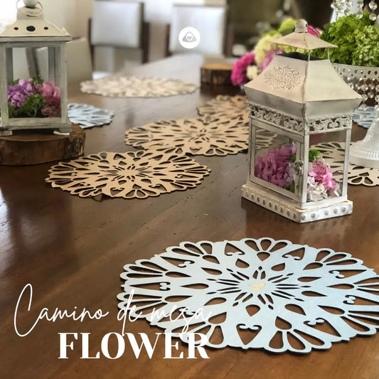 Camino de mesa Doble Faz - Modelo Flower