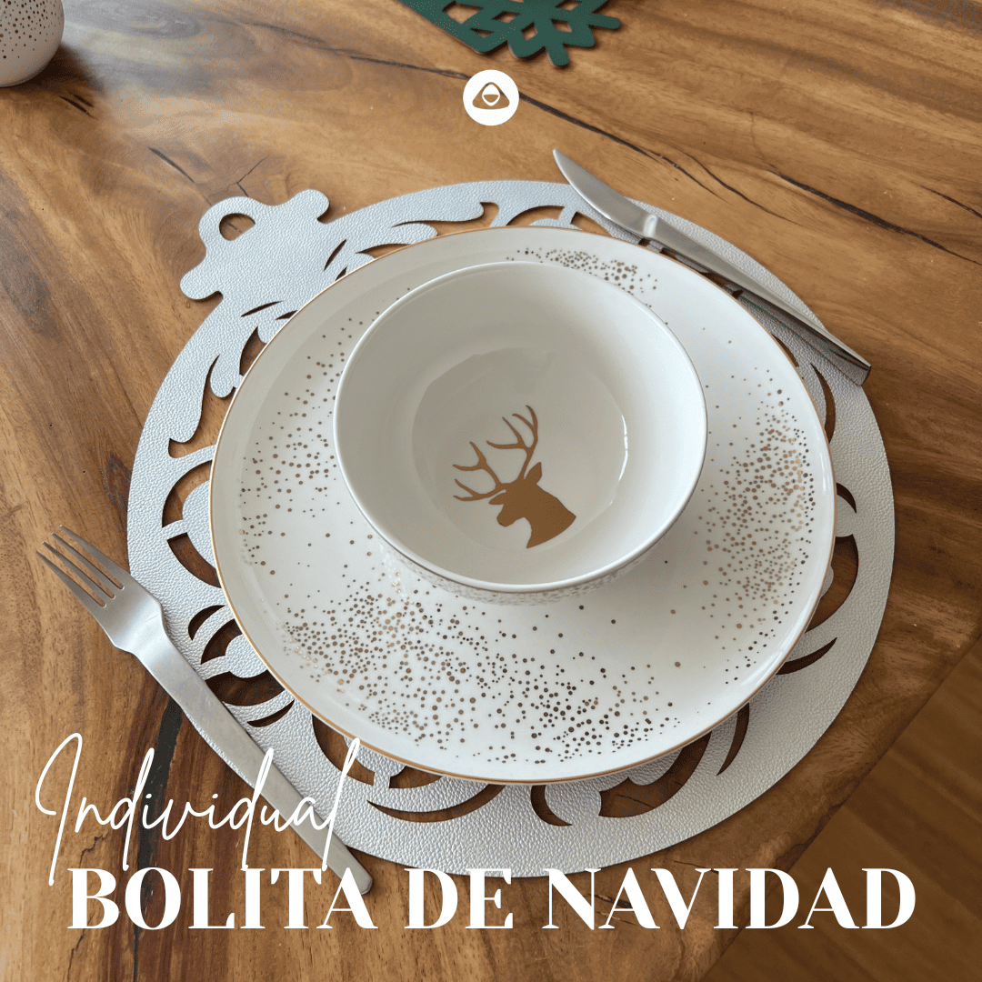 Individual Doble Faz - Navidad Modelo Bolita de Navidad