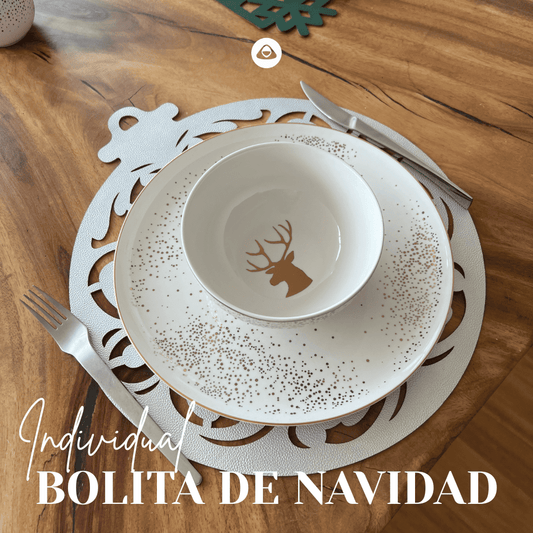 Individual Doble Faz - Navidad Modelo Bolita de Navidad