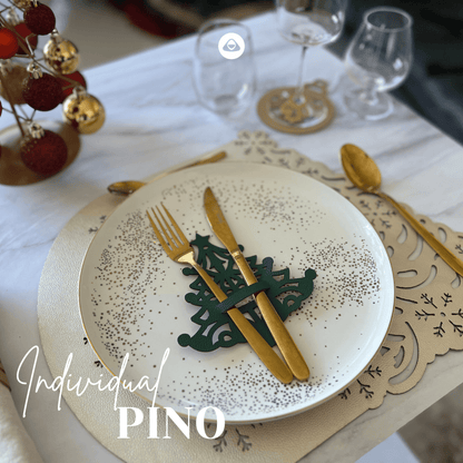 Individual Doble Faz - Navidad Modelo Pino