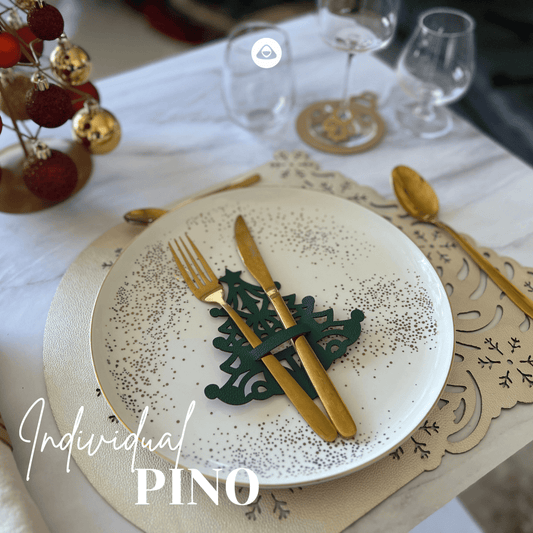 Individual Doble Faz - Navidad Modelo Pino