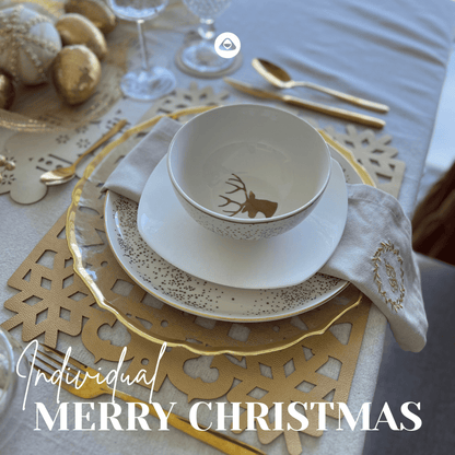 Individual Doble Faz - Navidad Modelo Merry Christmas