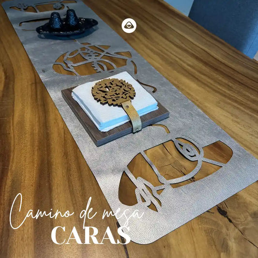 Camino de mesa Doble Faz - Modelo Caras