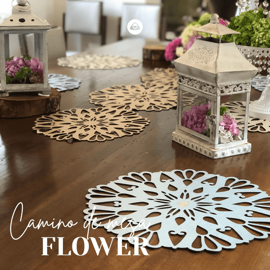 Camino de mesa Doble Faz - Modelo Flower - CAMINOS | MYARKA