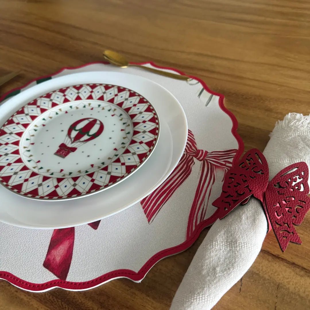 Individual Doble Faz - Galeria Navidad Modelo Moños Rojos - INDIVIDUAL | MYARKA