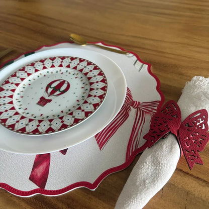 Individual Doble Faz - Galeria Navidad Modelo Moños Rojos - INDIVIDUAL | MYARKA