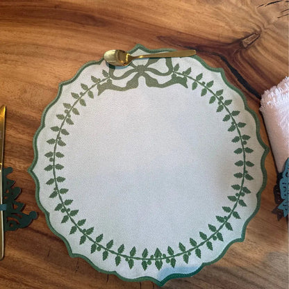 Individual Doble Faz - Galeria Navidad Modelo Moños Verdes - INDIVIDUAL | MYARKA