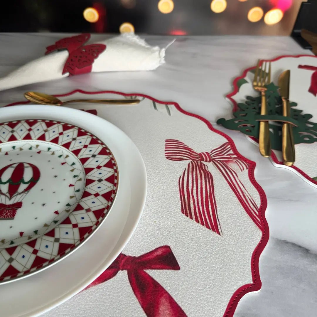 Individual Doble Faz - Galeria Navidad Modelo Moños Verdes - INDIVIDUAL | MYARKA