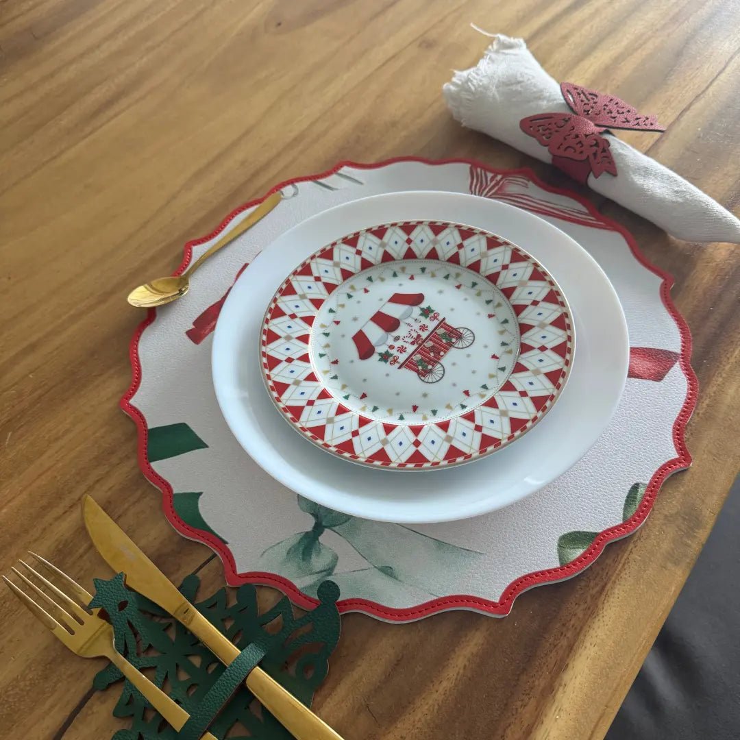 Individual Doble Faz - Galeria Navidad Modelo Moños Verdes - INDIVIDUAL | MYARKA