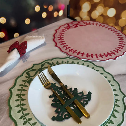 Individual Doble Faz - Galeria Navidad Modelo Moños Verdes - INDIVIDUAL | MYARKA