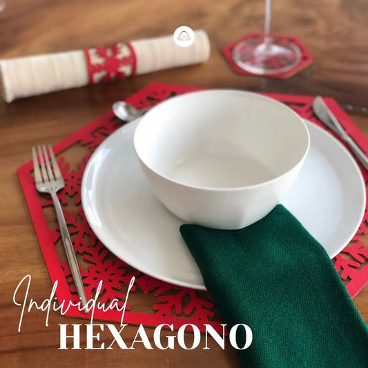 Individual Doble Faz - Navidad Modelo Hexagono - INDIVIDUAL | MYARKA