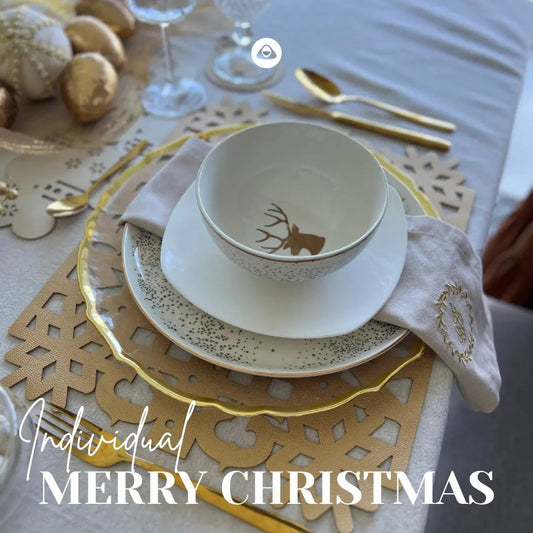 Individual Doble Faz - Navidad Modelo Merry Christmas - INDIVIDUAL | MYARKA