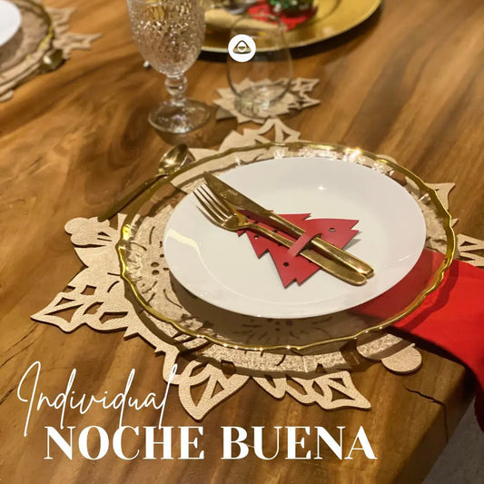 Individual Doble Faz - Navidad Modelo Noche Buena - INDIVIDUAL | MYARKA