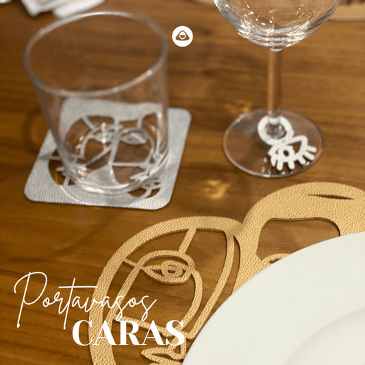 Portavasos Doble Faz - Modelo Caras - PORTAVASOS | MYARKA